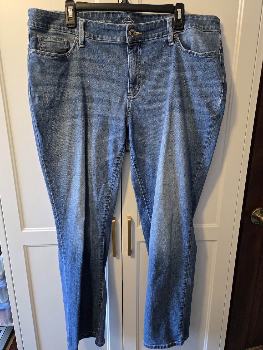 St. John's Bay Light Blue Straight Leg Jeans